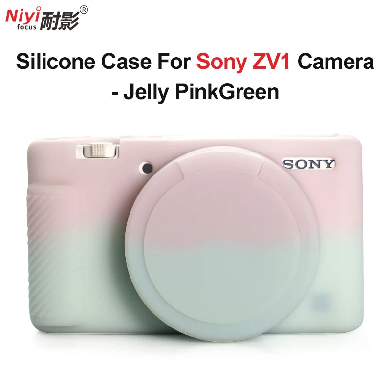 for Sony ZV1 Camera Soft Silicone Case Body Cover Protector Frame Skin for Sony ZV1 Camera ZV1 Glass Film Screen Protector