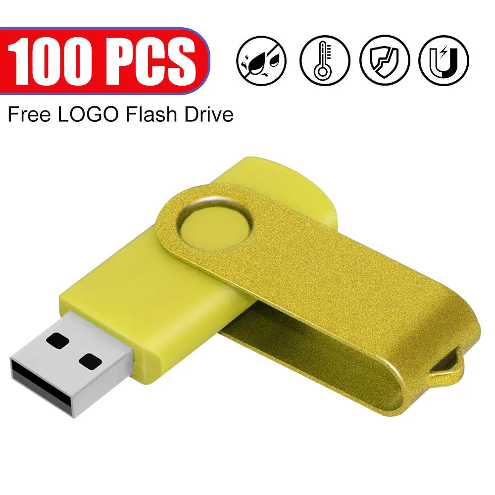 100Pcs/lot USB 2.0 Flash Drive 4GB 8GB Pen Drive 128M Usb Sticks 1GB 2G Pendrives 16GB Memory Flash 32GB U Disk Free Custom Logo