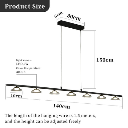 Modern Led Lighting Living Room Long Strip Chandeliers Dining Table Ceiling Lighs Meeting Room Café Bar Lamps Indoor Lamp