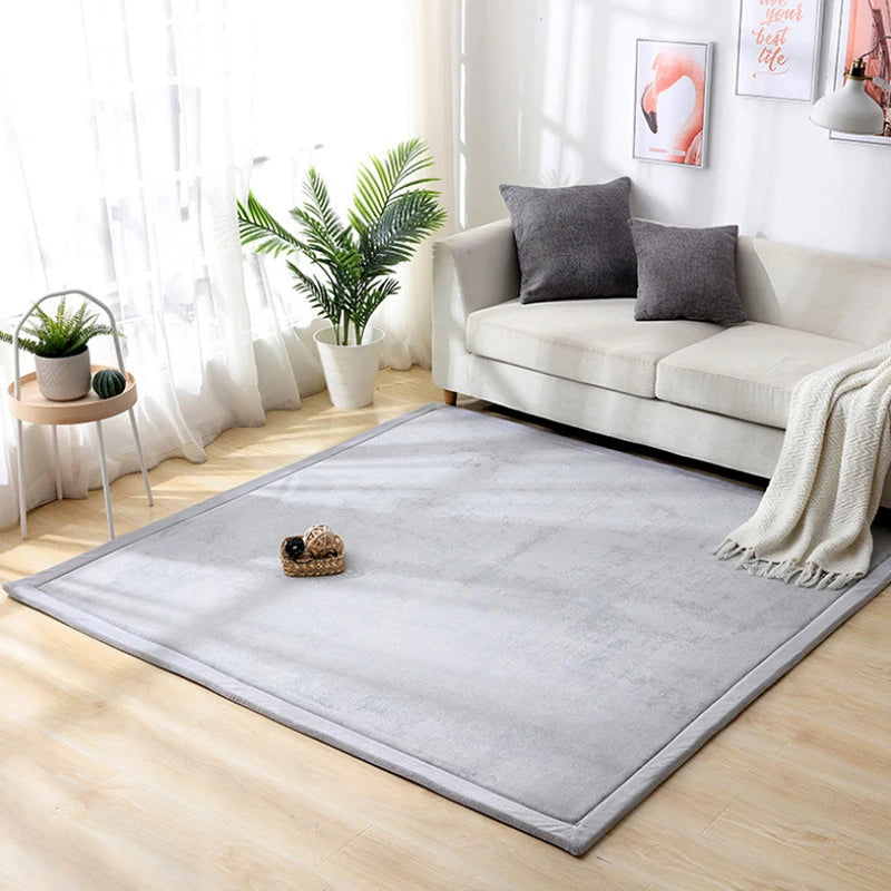 Coral fleece Tatami Mats Large Carpet Thickened Bedroom Carpet Children Climbed Playmat Home mattress Living Room Rug Floor Rugs