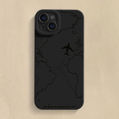 Travel-nspired Airplane Route Desian Phone Case For Xiaomi Mi 14 13 12T 13T 11T Pro 11 Lite 5G NE Poco F6 F5 X5 Pro Soft Cover