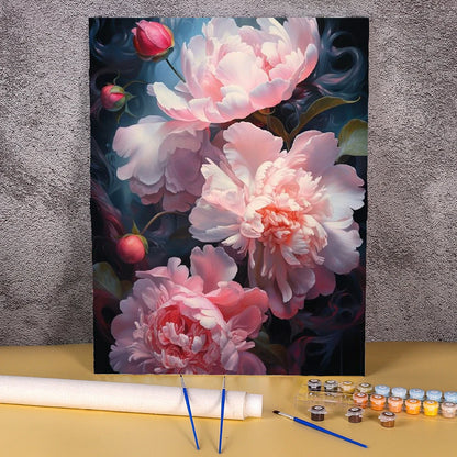 Painting By Numbers For Adults Peony Flower Handpainted Picture Personalized Gift Paint With Numbers Drawing For Home Decors