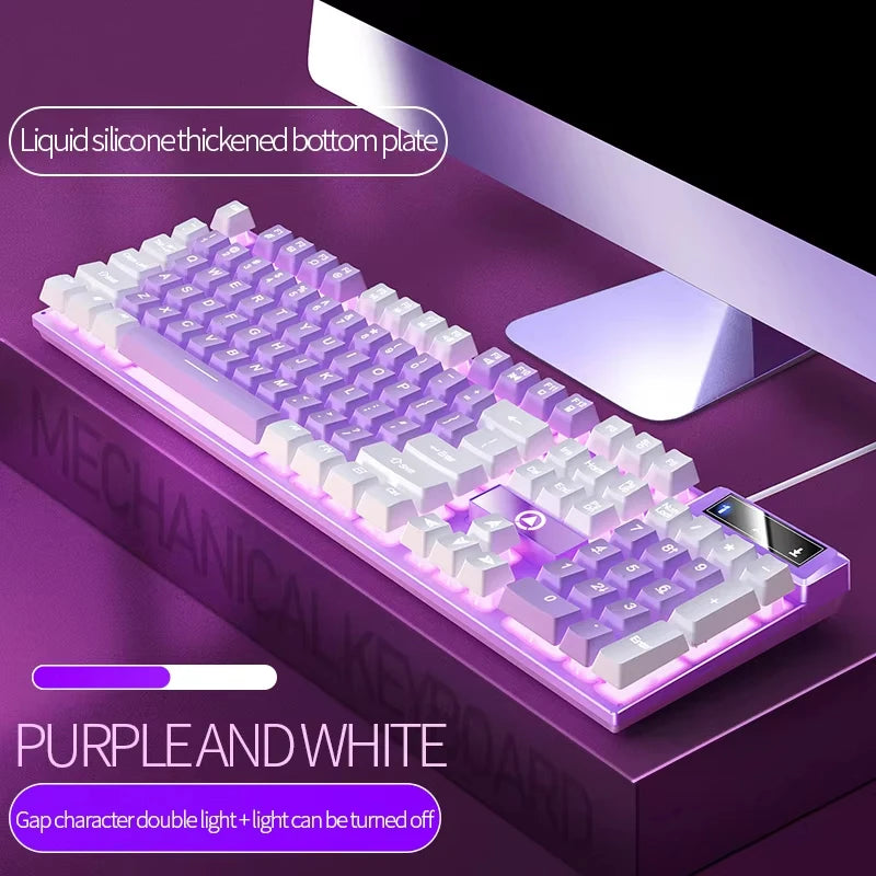 Mechanical Feel Wired Gaming Keyboard Mixed RGB Backlit Keyboard Support Waterproof For Gamer For PC Laptop Desktop E-Sport