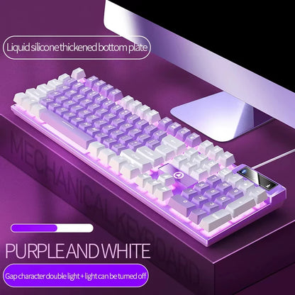 Mechanical Feel Wired Gaming Keyboard Mixed RGB Backlit Keyboard Support Waterproof For Gamer For PC Laptop Desktop E-Sport