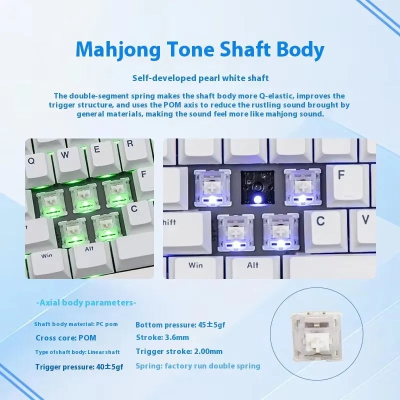 CIDOO QK61 V2 Mechanische Tastatur, 60%-Layout, Gasket-Struktur, VIA-programmierbar, Hot-Swap-fähig, drei Modi, kabellos, RGB-Tastatur