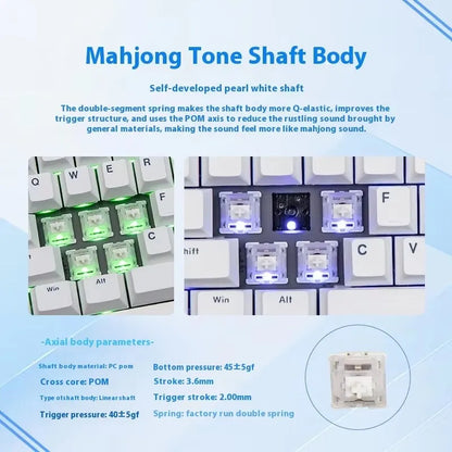 CIDOO QK61 V2 Mechanische Tastatur, 60%-Layout, Gasket-Struktur, VIA-programmierbar, Hot-Swap-fähig, drei Modi, kabellos, RGB-Tastatur