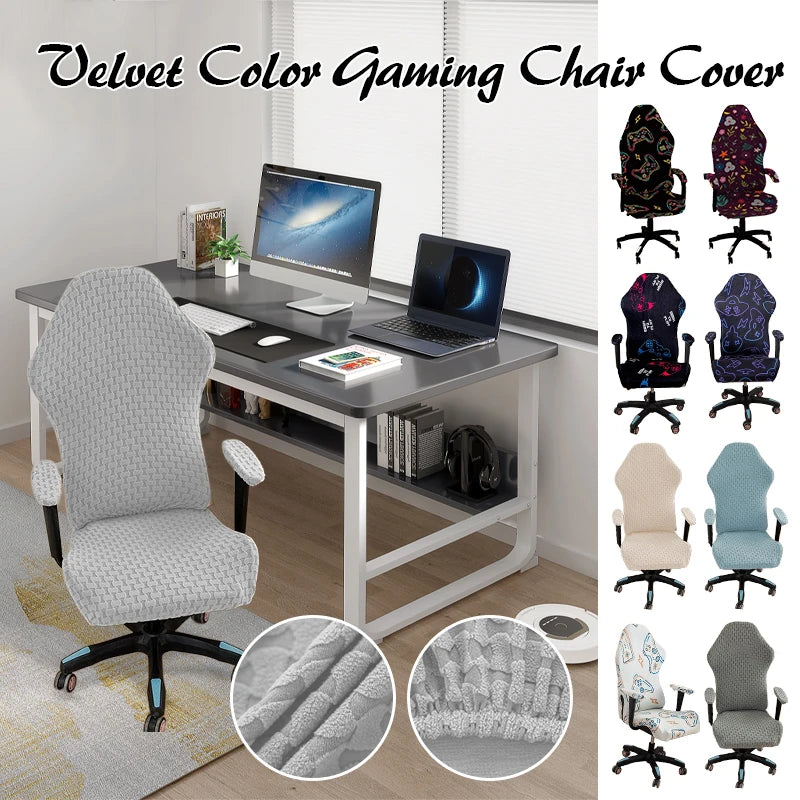 Office Gaming Chair Cover Armchair Slipcovers Computer Seat Cover Stretch Rotating Lift Universal Soft Protector Splicover New