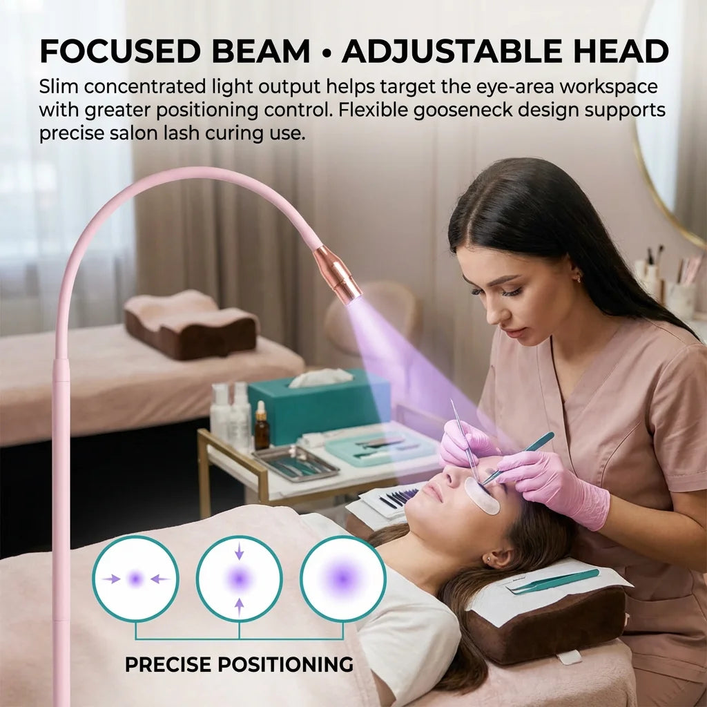UV Lamp Eyelash Noise Reduction Foot Switch 10W Fast Dry Polish Lash UV Glue Curing Beauty Salon Eyelash Extension Light