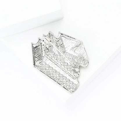 Rhinestone Three Books Brooches for Women Unisex Enamel Study Tool Pins Banquet Party Backpack Gifts Jewelry Accessories