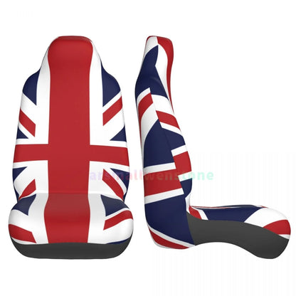 United Kingdom Flag Car Seat Cover 2PCS Front Car Seat Cover Seat Anti Fouling Protective Cover Cute Car Accessories
