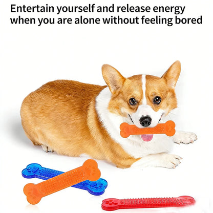 Pet Bone-shaped Chewing Toys Dogs Used For Teeth Cleaning Training Rubber Toothbrush Sticks