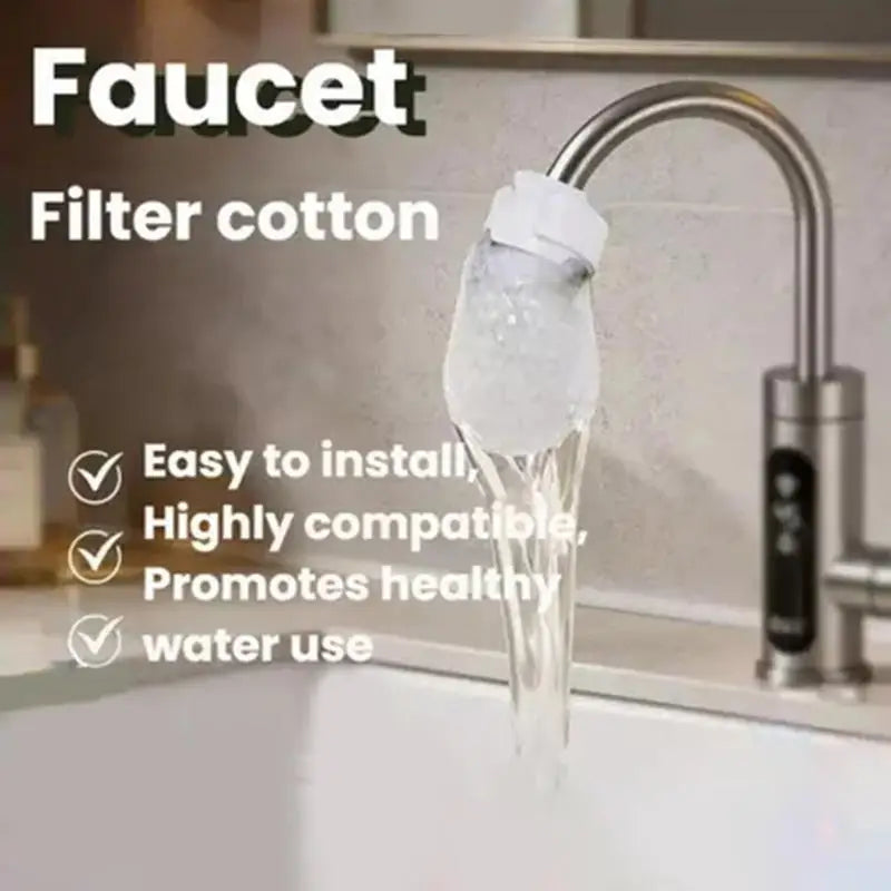 ㈅Faucet Filter Cotton Prevents Splashing And Filters Tap Water, , Sand, Rust, Scale, And Other Impurities