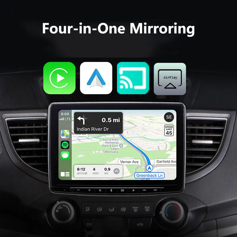 Lenovo 4-in-1 Wireless Car Connectivity Smart CarPlay Box Screen Mirroring and Audio Playback for Android and iOS Devices