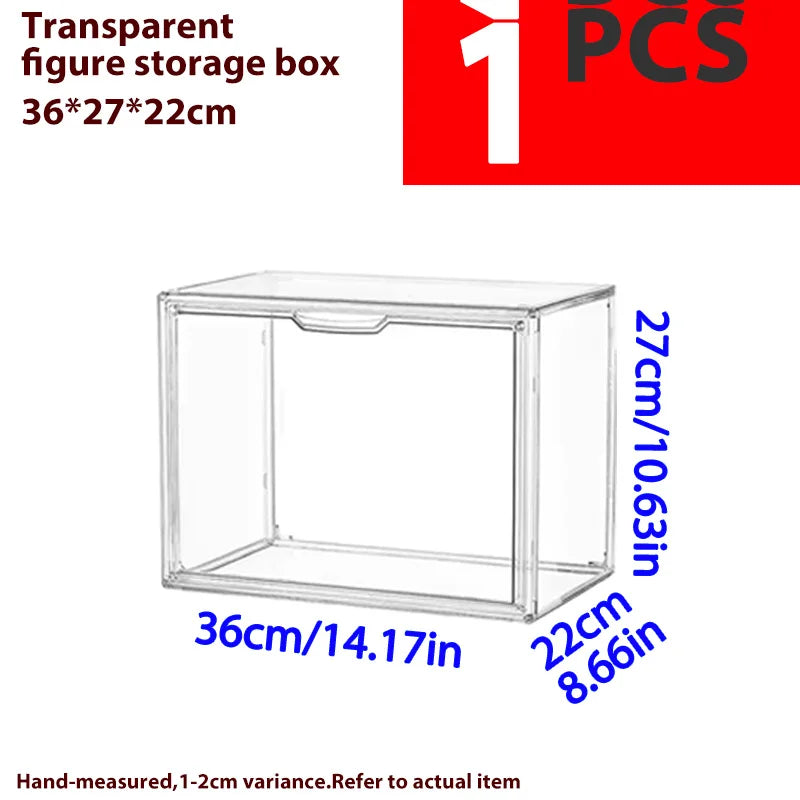 Multifunctional Foldable Storage Box Organizer for Figurines, Jewelry, Makeup, Blind Box, Bag Display – Super Big Acrylic Case