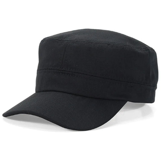 Hat Men's Flat Military Hat Is Simple And Versatile, Middle-Aged Hat Spring And Autumn Duck Tongue Casual Fashion New Style