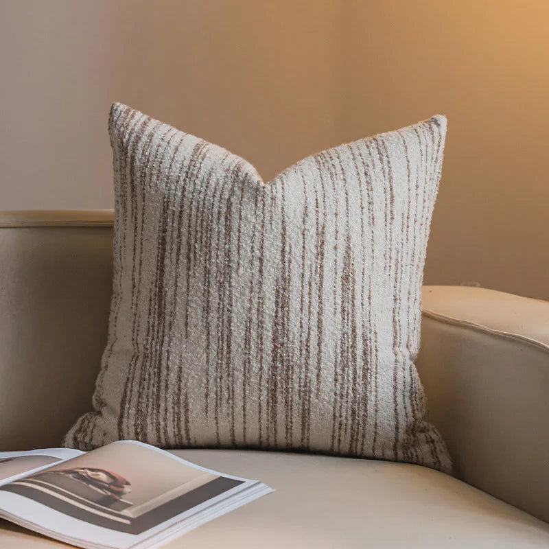Premium Living Room Sofa Cushion Cover Chenille Texture Geometric Jacquard Pillowcase Modern High-End Pillow Covers Decorative