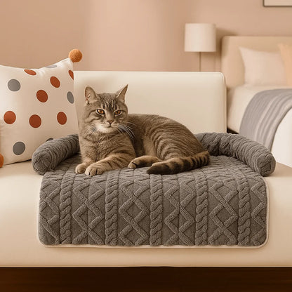 Pet Supplies Non-Slip Pet Sofa Bed Scratch Resistant Thickened Warm Pet Mattress with Pillow Super Soft Car Pet Mat Indoor