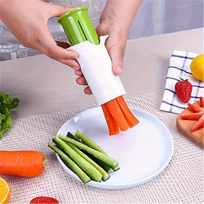 Durable ABS Manual Vegetable Chopper, Easy-to-Use Kitchen Gadget for Cucumbers, Carrots, Tomatoes & More -Vegetable Slicer