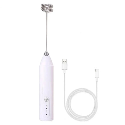 Electric Handheld Milk Frother 3-Speed Adjustable USB Rechargeable Portable Blender Mini Food Mixer for Coffee Lattes Milk