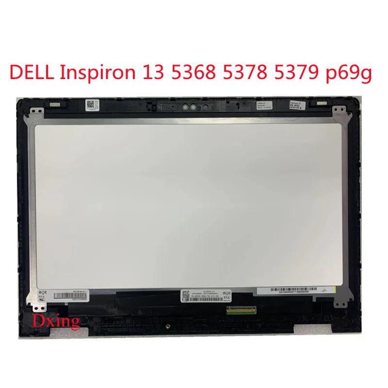 13.3" for DELL Inspiron 13 5368 5378 5379 p69g LCD Screen+Touch Digitizer Assembly+FRAME BEZEL B133HAB01.0 NV133FHM-N41 A11 IPS