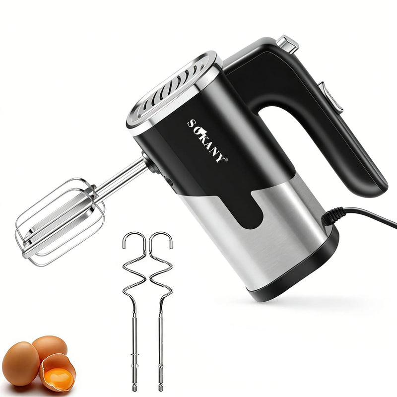 800W Electric Food Mixer Double Sticks Egg Beater Knead Dough 5 Speeds Kitchen Blender Cream Jam Pudding Milkshake Hand Mixer