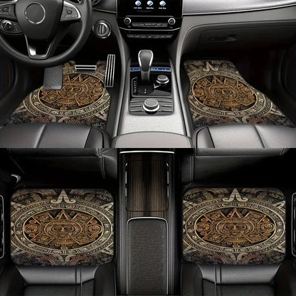 Car Floor Mats Set of 4 Persian Rug Design Durable Front Rear Carpets for Cars Trucks SUVs