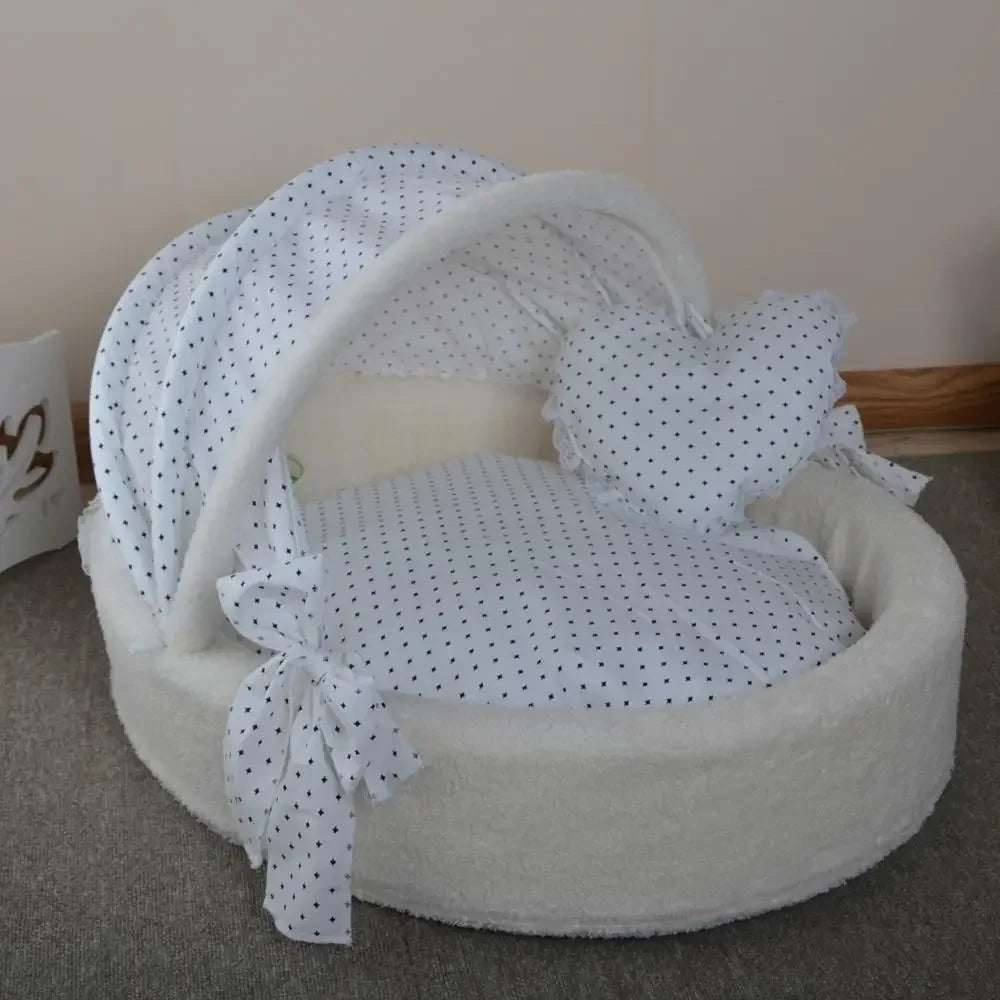 Pet Cradle Bed Dog'S Lace Nest For High-End Comfort Dog Bed Luxury Pet Bed