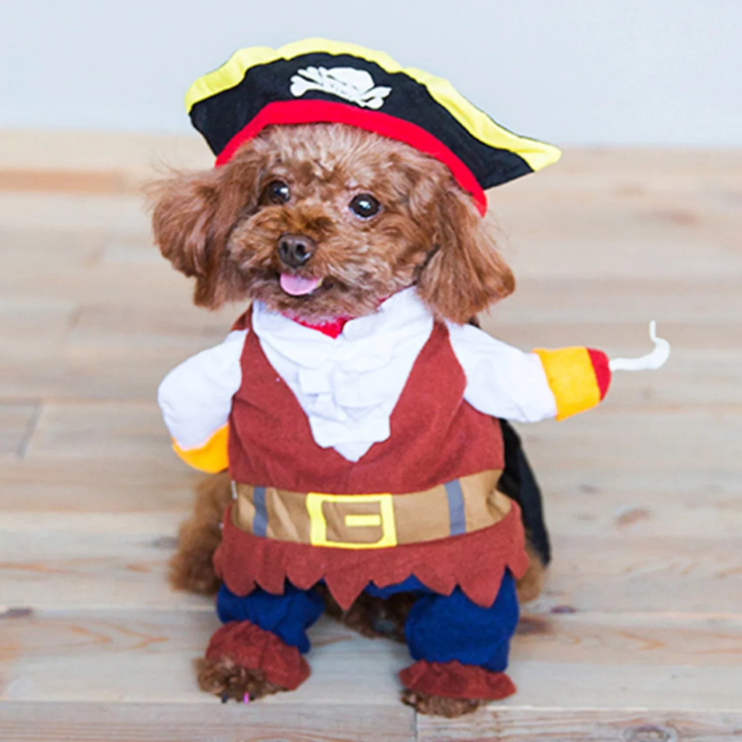 Polyester Cute Durable Pet Halloween Clothes Pirate Funny Costume Dress Up For Cats Dogs