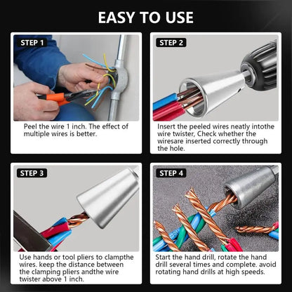Wire Twisting Tools Quickly Twister Electrician Artifact for Power Drill Drivers Twisted Connector Cable Device Multi Tool