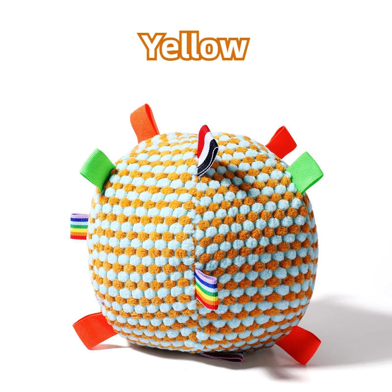 Pet Toy Ball Dog Chew Toy Interactive Tough Durable Colorful Ribbon Pet Playing Toy for Small Medium Large Dogs Stress Relief
