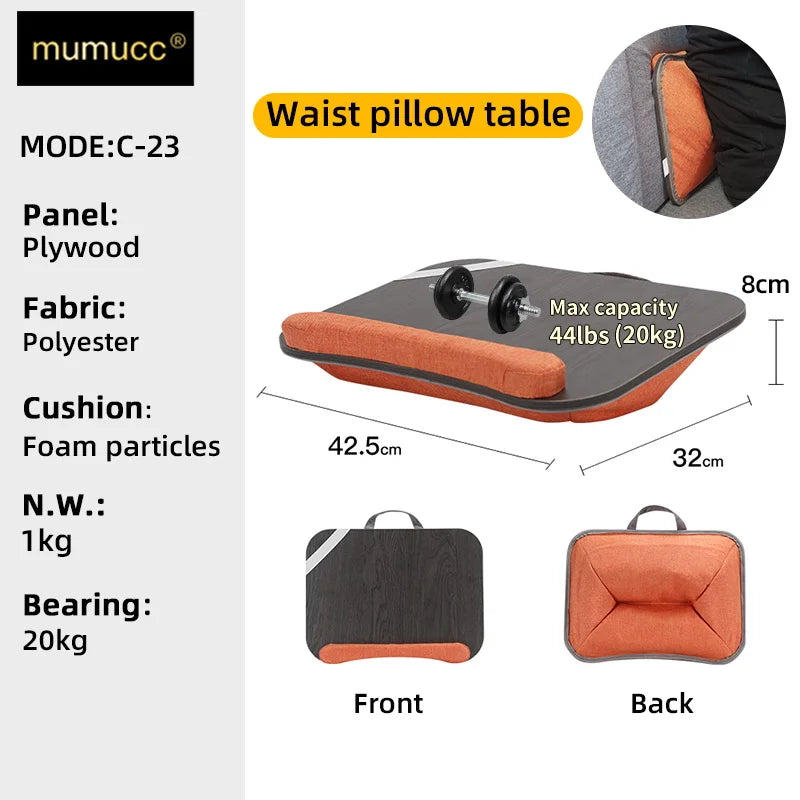 MUMUCC Study Table Bed Desk Student Dormitory Bedroom Laptop Desk Pillow Small Table Applicable To Students Etc