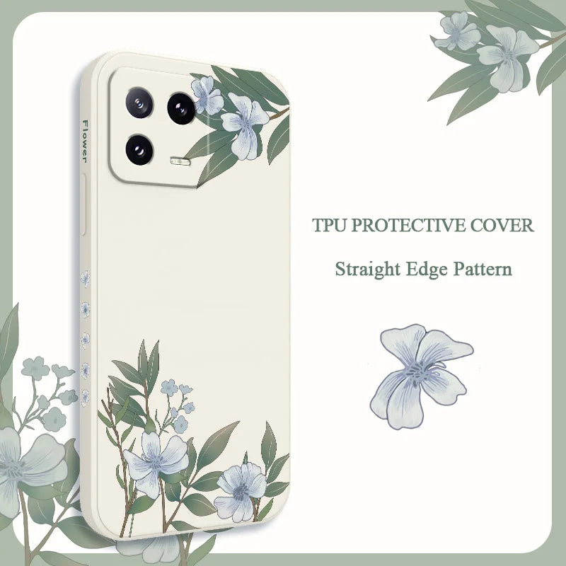Encounter Flowers Phone Case For Xiaomi 17 Mi 15 15T 14 14T 13 13T 12 12X 12T 12S 11 11T 10 10T 9 9T Pro Lite Liquid Silicone Co