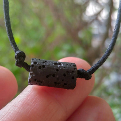 Men's Masculine & Adjustable Lava Necklace, Essential Oil Diffuser Necklace, Beach necklace, Boho necklace, 1pc
