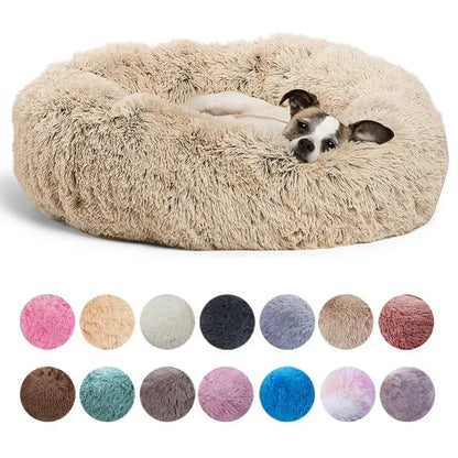 40cm Round Pet Bed for Large Dog Bed Super Soft Cat Bed Plush Dog House for Medium Dog House Winter Warm Sleeping