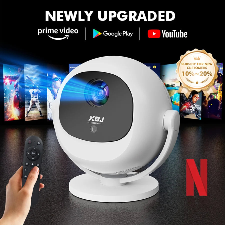 XBJ Mini Projector BL360 with WIFI BT,Protable Projector