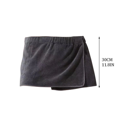 Men's Bath Towel Absorbent Towel Sexy Beach Skirt Anti-Light Wearable Bath Mini Skirt Towel Swimming Trunks Home Towel Skirt
