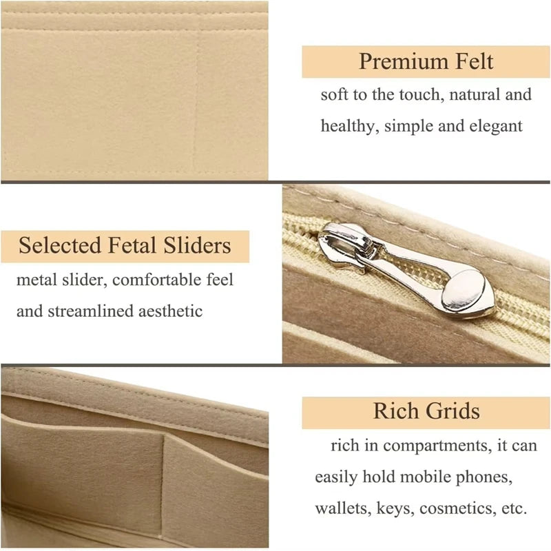 Bag Organizer for Longchamp Small Tote Bag Timid Bags Storage & Finishing Inner Liner Handbags Insert Organizer Fit Mini Size