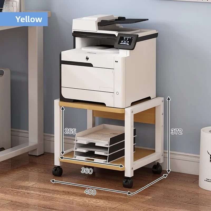 Low Profile Floor Mounted Office Desktop under Desk Printer Copier Storage Ra Home Use Mobile Organization elf