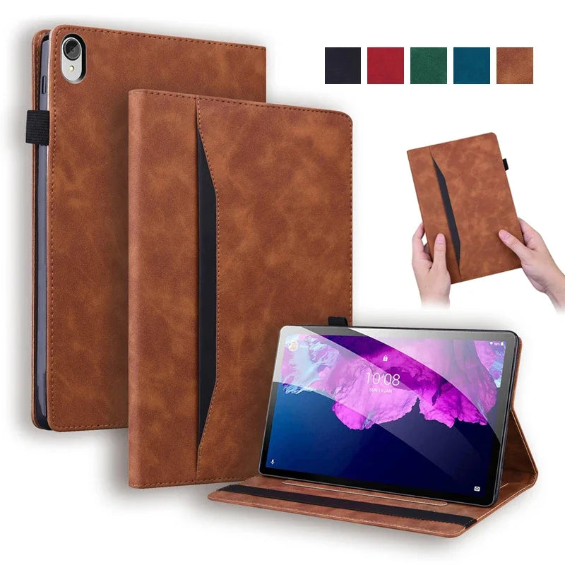 For Lenovo P11 Case Luxury Leather Flip Cover For Funda Lenovo Tab P11 TB-J606F L Tablet Case For Lenovo Xiaoxin Pad P11 Plus