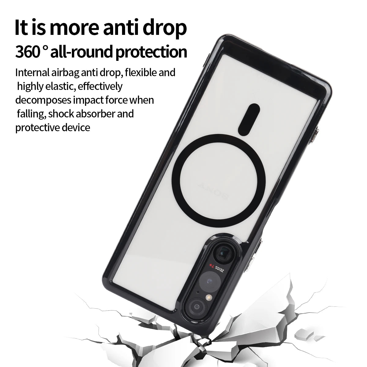 Magnetic Luxury Matte Translucent Armor Shockproof Case For Sony Xperia 1V Sony Xperia 1VI 1VIIFor Magsafe Wireless Charge Cover