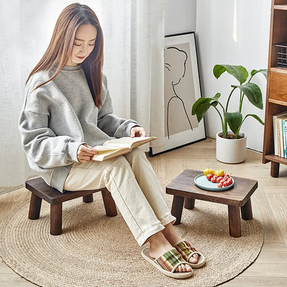 Small wooden stool shoe stool low stool square stools living room small stools footstool wooden stools coffee table solid wood