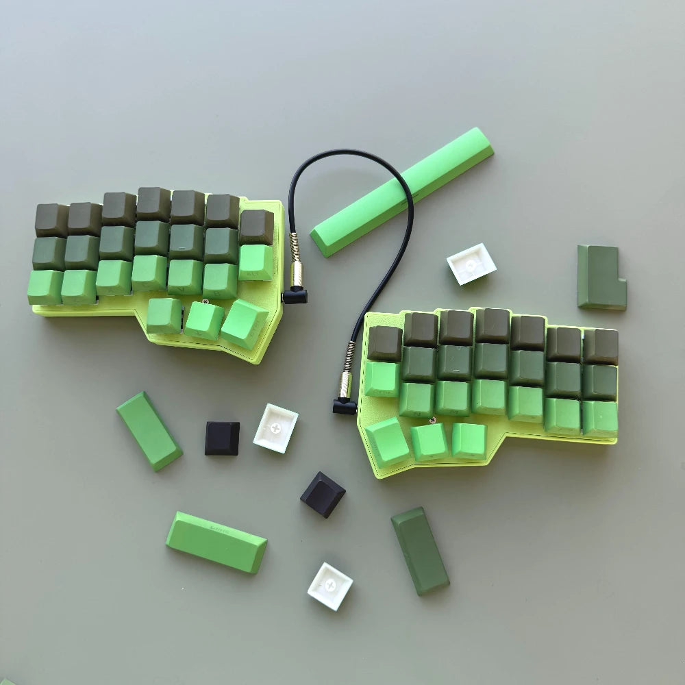 Tenting CorneV4.1 Spilt Keyboard Kit Green Pink Wired Hotswap Horn Keyboard Ergonomic Gaming Accessory Keyboard RGB VIAL Teclado