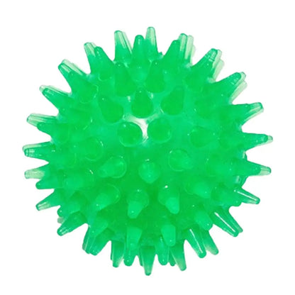 Pet Dog Toys Cat Puppy Sounding Toy Polka Squeaky Tooth Cleaning Ball TPR Training Pet Teeth Chewing Toy Thorn Balls Accessories