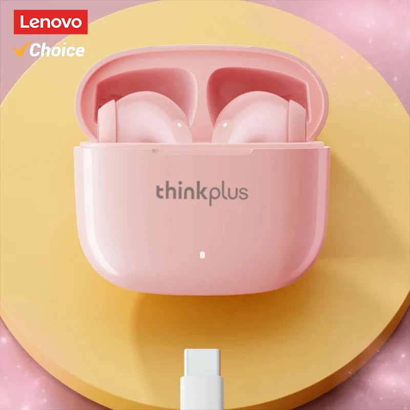 New Lenovo LP40 Pro Bluetooth V5.3 Earphones Punchy Bass Sound Headset Full Compatible Low Latency Game Sports Music Headphones