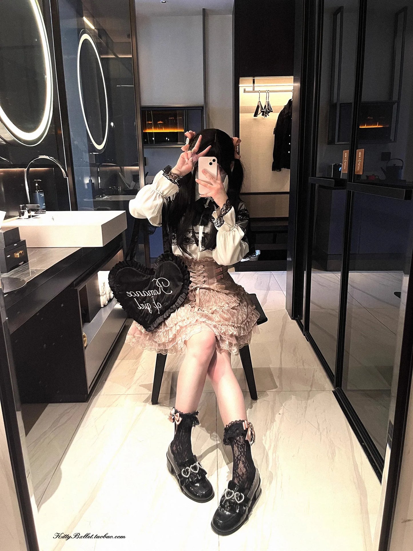 Japanese Original Lolita Lace Ruffle Edge Tied Bow High Waist Mini Skirt Spring Summer New Slim Waist Sweet Girl Y2k Skirt