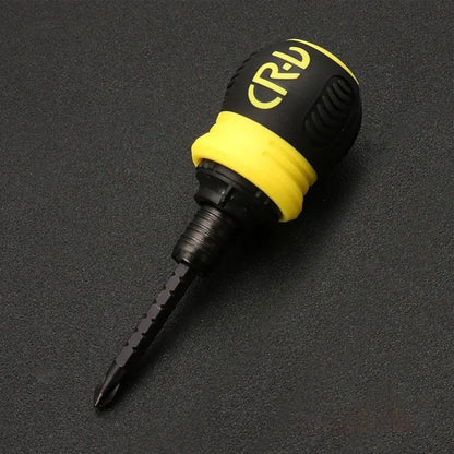 Ratchet Screwdriver Set Short Handle Cross Groove Drill Head Telescopic Detachable Steel Screw Driver Repair Hand Tools