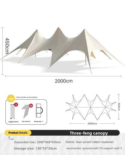 Tent, Large Outdoor Giant Camp, Rain and Sun Protection, Suitable for Outdoor Camping