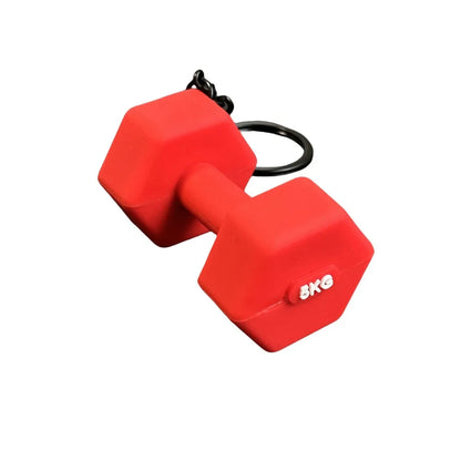 Unique PVC Mini Barbell Keychain Detachable Exquisite Bag Pendant Fitness Equipment Simulation Dumbbell Keychain Sports Prize