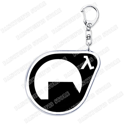 Popular Video Game Keychains for Accessories Bag Glados Aperture Laboratories Science Keyrings Jewelry Gamer Fans Gaming Gifts