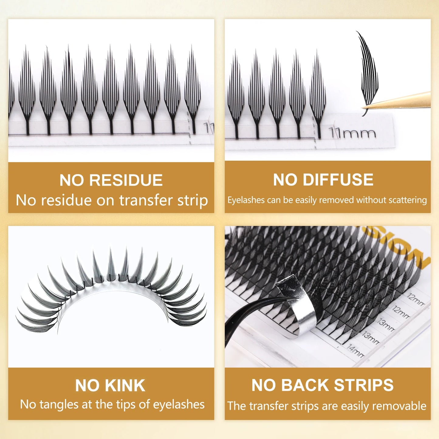 Comic Spire Eyelash Extension Natural Lightweight Cashmere Manga False Eyelash Premade Fans Feather Anime Lashes for Makeup Tool